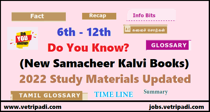 TNPSC 6th to 12th Do You Know? |Glossary |Summary(wrap up) |Facts | Important Tables| www.vetripadi.com