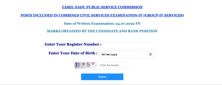 TNPSC Group 4 Result 2022-23 Out